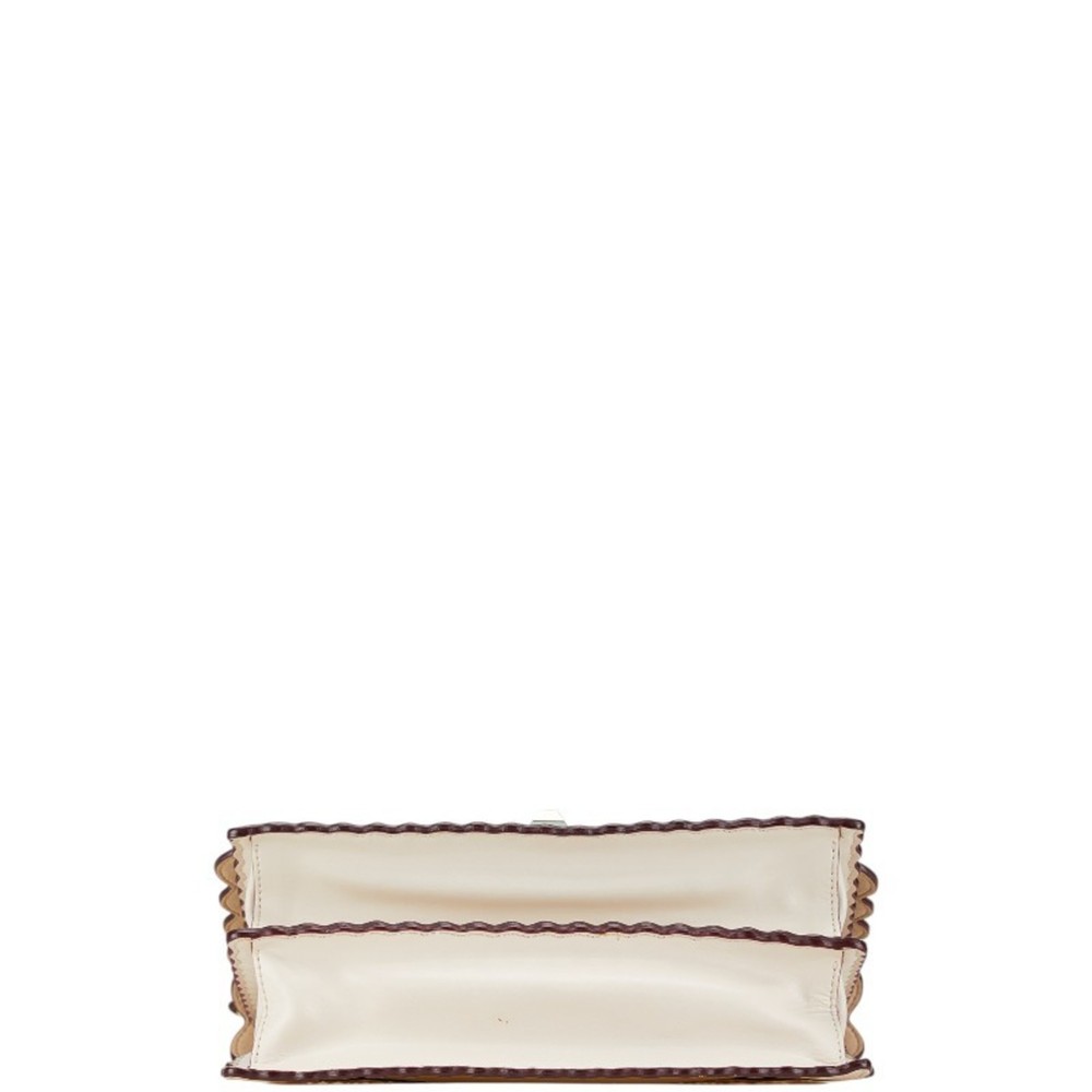 FENDI Beige Leather Canai Chain Handbag Shoulder Bag 8BT283 - Picture 3 of 12